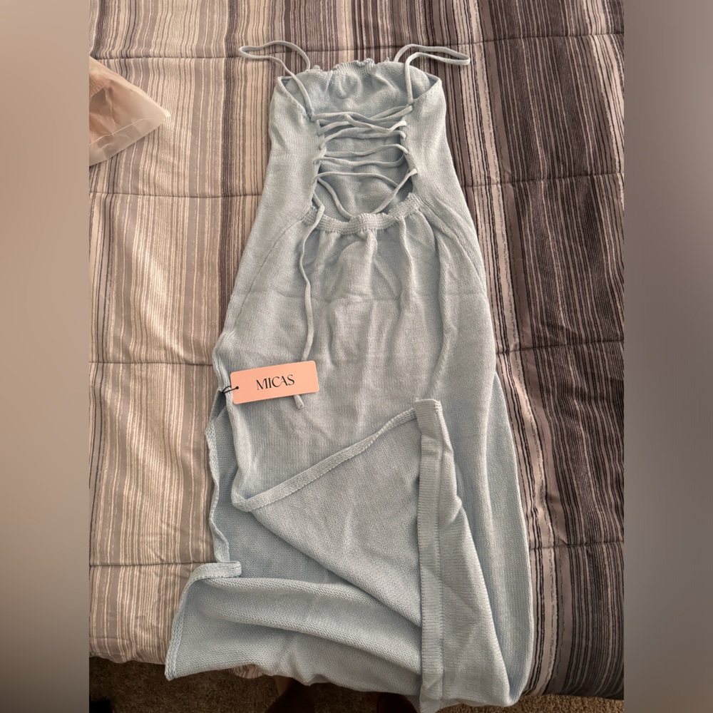 Baby blue dress